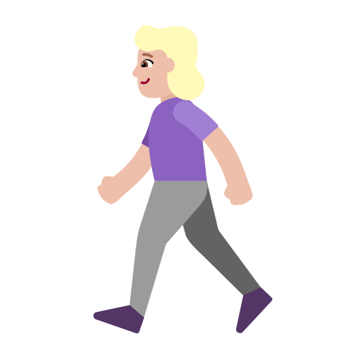Woman Walking: Medium-Light Skin Tone on Microsoft Fluent