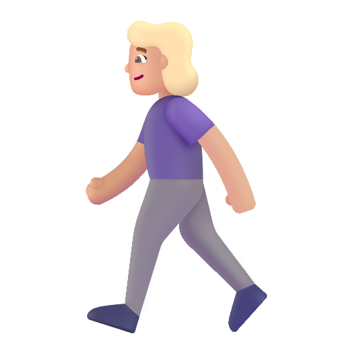 Woman Walking: Medium-Light Skin Tone on Microsoft 3D