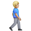 Man Walking Facing Right: Medium-Light Skin Tone on Samsung