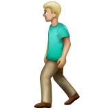Man Walking: Medium-Light Skin Tone on WhatsApp