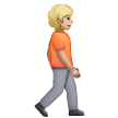 Person Walking Facing Right: Medium-Light Skin Tone on Samsung
