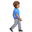 Man Walking Facing Right: Medium Skin Tone on Samsung