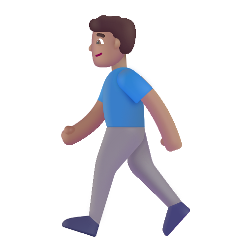 Man Walking: Medium Skin Tone on Microsoft 3D