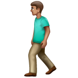 Man Walking: Medium Skin Tone on WhatsApp