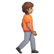 Person Walking Facing Right: Medium Skin Tone on Samsung