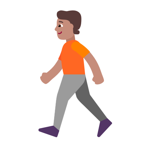 Pedestrian: Medium Skin Tone on Microsoft Fluent