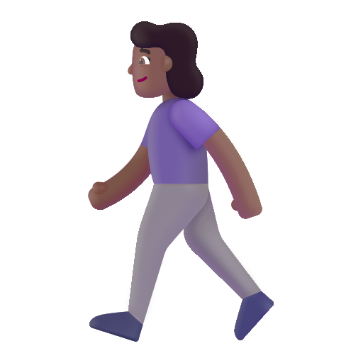 Woman Walking: Medium-Dark Skin Tone on Microsoft 3D