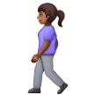 Woman Walking: Medium-Dark Skin Tone on Samsung
