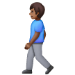 Man Walking: Medium-Dark Skin Tone on Samsung