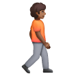 Person Walking Facing Right: Medium-Dark Skin Tone on Samsung