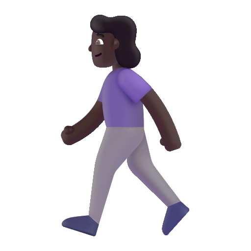 Woman Walking: Dark Skin Tone on Microsoft 3D