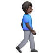 Man Walking Facing Right: Dark Skin Tone on Samsung
