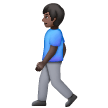 Man Walking: Dark Skin Tone on Samsung
