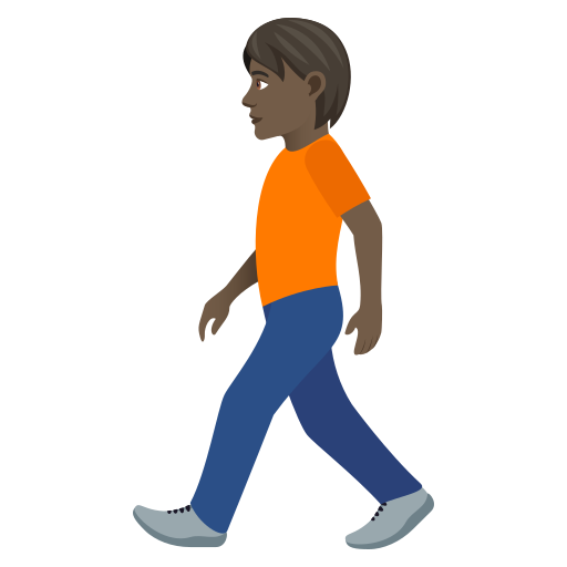 Pedestrian: Dark Skin Tone on JoyPixels