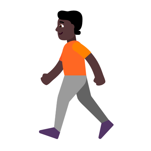 Pedestrian: Dark Skin Tone on Microsoft Fluent