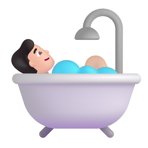 Bath: Light Skin Tone on Microsoft 3D
