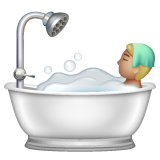 Bath: Medium-Light Skin Tone on WhatsApp
