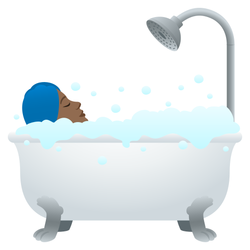 Bath: Medium-Dark Skin Tone on JoyPixels