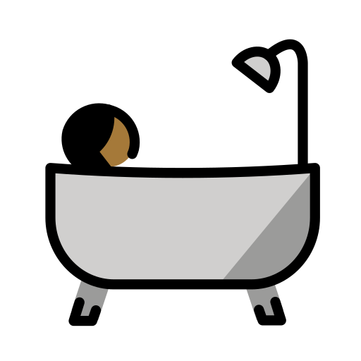 Bath: Medium-Dark Skin Tone on OpenMoji