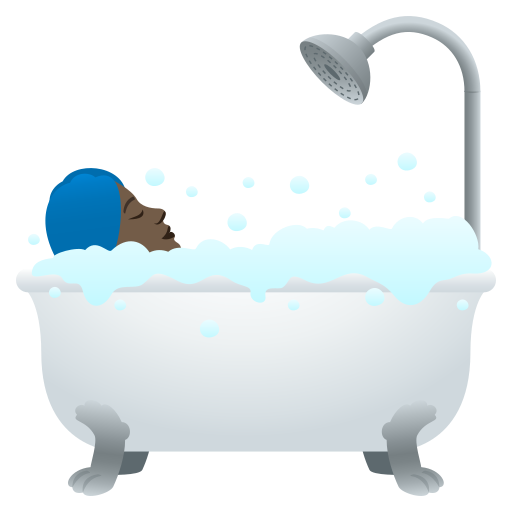 Bath: Dark Skin Tone on JoyPixels