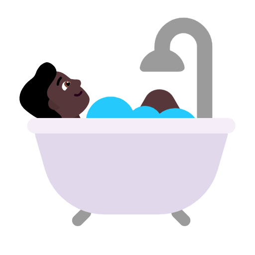 Bath: Dark Skin Tone on Microsoft Fluent