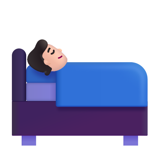 Sleeping Accommodation: Light Skin Tone on Microsoft 3D