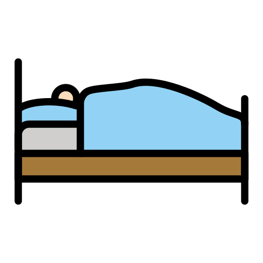 Sleeping Accommodation: Light Skin Tone on OpenMoji