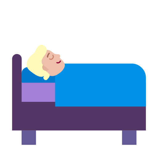 Sleeping Accommodation: Medium-Light Skin Tone on Microsoft Fluent