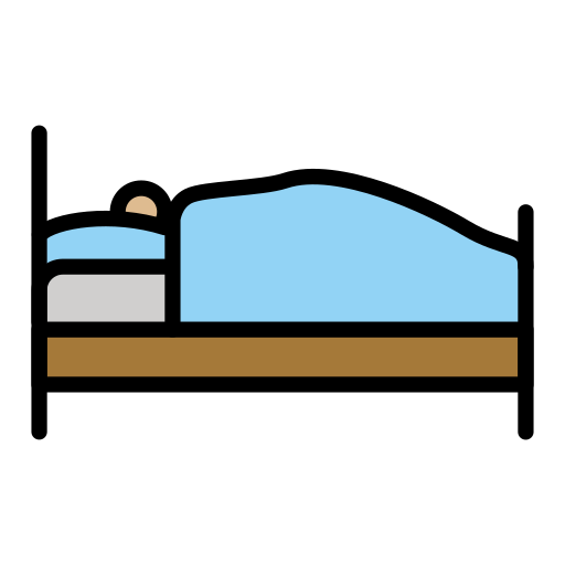 Sleeping Accommodation: Medium-Light Skin Tone on OpenMoji