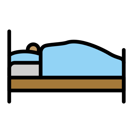 Sleeping Accommodation: Medium Skin Tone on OpenMoji