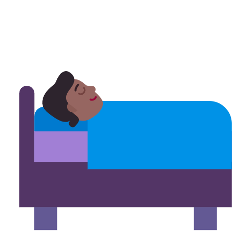 Sleeping Accommodation: Medium-Dark Skin Tone on Microsoft Fluent