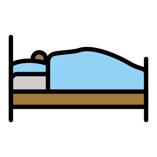 Sleeping Accommodation: Medium-Dark Skin Tone on OpenMoji