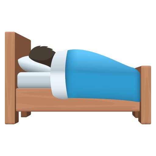 Sleeping Accommodation: Dark Skin Tone on JoyPixels
