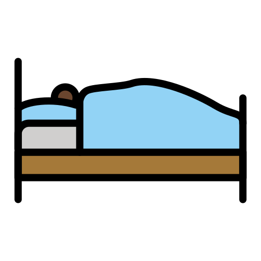 Sleeping Accommodation: Dark Skin Tone on OpenMoji