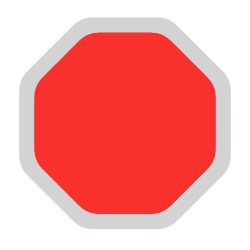 Octagonal Sign on Microsoft Fluent
