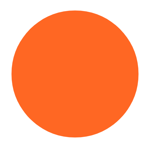 Large Orange Circle on Microsoft Fluent