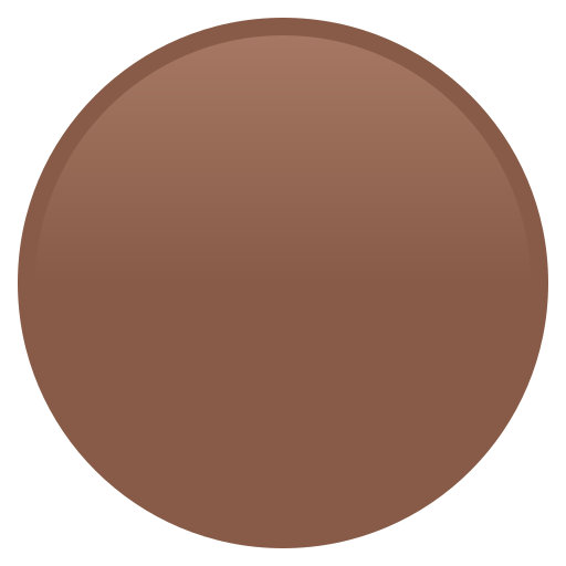 Large Brown Circle on JoyPixels