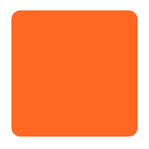 Large Orange Square on Microsoft Fluent
