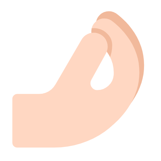 Pinched Fingers: Light Skin Tone on Microsoft Fluent