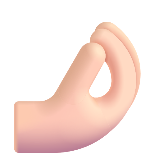 Pinched Fingers: Light Skin Tone on Microsoft 3D
