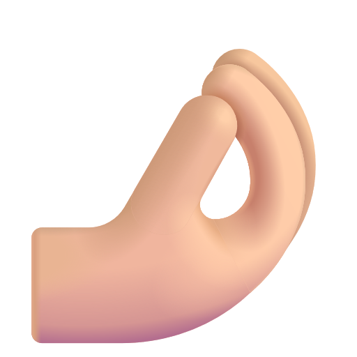 Pinched Fingers: Medium-Light Skin Tone on Microsoft 3D
