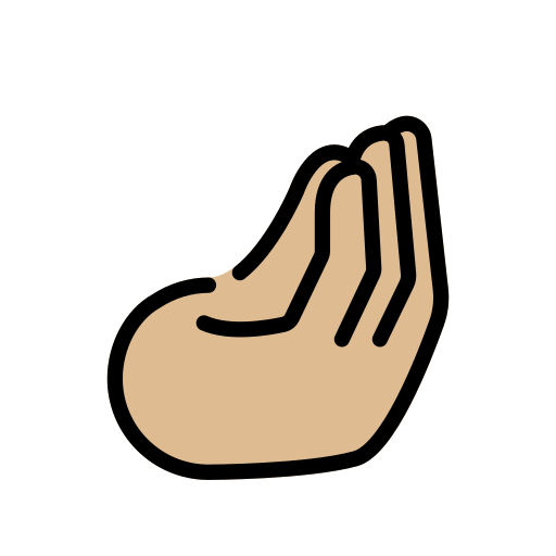 Pinched Fingers: Medium-Light Skin Tone on OpenMoji