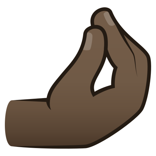 Pinched Fingers: Dark Skin Tone on JoyPixels