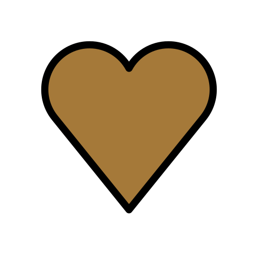 Brown Heart on OpenMoji