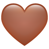Brown Heart on WhatsApp
