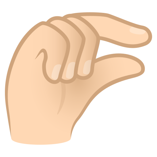 Pinching Hand: Light Skin Tone on JoyPixels