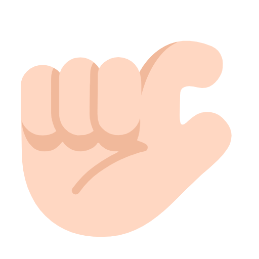 Pinching Hand: Light Skin Tone on Microsoft Fluent