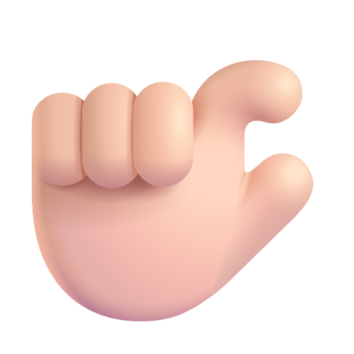 Pinching Hand: Light Skin Tone on Microsoft 3D
