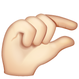 Pinching Hand: Light Skin Tone on WhatsApp