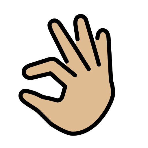 Pinching Hand: Medium-Light Skin Tone on OpenMoji